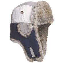 Mad Bomber® Tri-Tone Aviator Hat - Rabbit Fur, Insulated (For Men and Women) in Navy/Grey/White - Closeouts