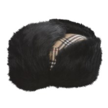 Mad Bomber® Trooper Aviator Hat - Wool (For Men and Women) in Brown/White W/Black Fur - Closeouts