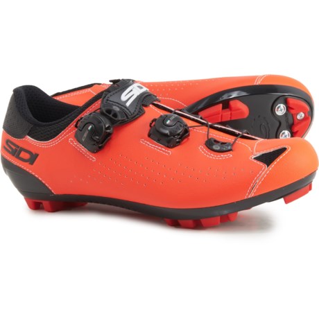 Sidi Made in Italy Dominator 10 Mountain Bike Shoes - SPD (Men and Women) - BLACK/RED FLUO (42 )