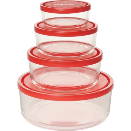 Bormioli Rocco Made in Italy Gelo Jars - Set of 4 - RED ( )