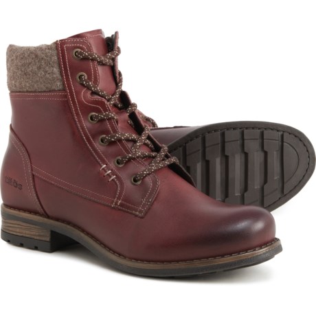UPC 888362287150 product image for Made in Portugal Cutie Boots - Leather (For Women) - DEEP RED (39 ) | upcitemdb.com