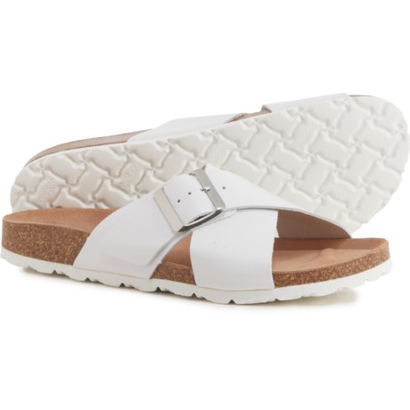 Yokono Made in Spain Crossband Buckle Sandals - Leather (For Women) - White (40 )