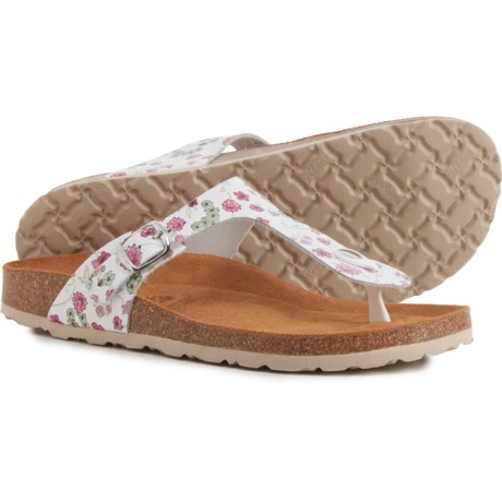 Yokono Made in Spain Toe Thong Sandals - Leather (For Women) - Floral Print (39 )