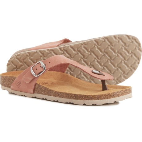 Yokono Made in Spain Toe Thong Sandals - Nubuck (For Women) - Blush (38 )