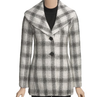 Madison Hill Boucle Plaid Jacket (For Women) in Black/Cream