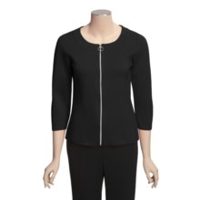 Madison Hill Cardigan Sweater - Cotton, Zip Front (For Women) in Black - Closeouts