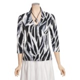 Madison Hill Cotton Print Knit Shirt - 3/4 Sleeve (For Women)
