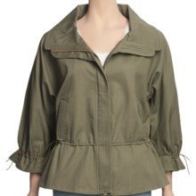 Madison Hill Cotton-TENCEL® Jacket - Zip Front, 3/4 Sleeve (For Women) in Leaf - Closeouts