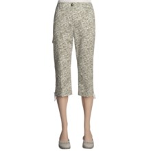 Madison Hill Crop Pants - Stretch Cotton (For Women) in Ecru/Leaf - Closeouts