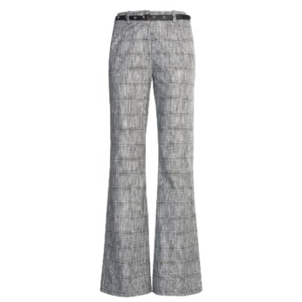 Madison Hill Dobby Glen Pants - Cotton-Linen (For Women) in Black/Soft White