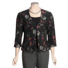 Madison Hill Floral Boucle Jacket - 3/4 Sleeve (For Women) in Multi - Closeouts