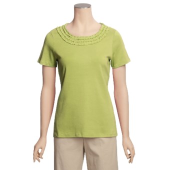 Madison Hill Pima Cotton Knit Shirt - Short Sleeve (For Women) in Key Lime