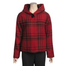 Madison Hill Plaid Jacket - Hooded (For Women) in Berry Red - Closeouts