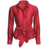 Madison Hill Silky Waist-Tie Blouse - TENCEL®, Long Sleeve (For Women)