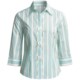 Madison Hill Striped Shirt - Cotton-Rich, 3/4 Sleeve (For Women)