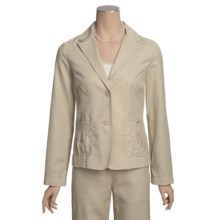 Madison Hill Textured Blazer - Cotton-TENCEL® (For Women) in Stone - Closeouts