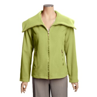 Madison Hill Ultrasoft Wool Jacket - Zip Front (For Women) in Grass