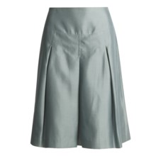 Magaschoni Collection Gazar Silk Skirt - Pleated (For Women) in Moss - Closeouts