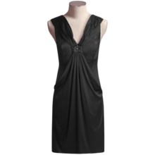 Magaschoni Stretch Silk Cocoon Dress - Sleeveless (For Women) in Black - Closeouts