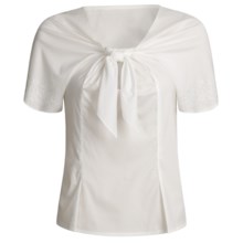 Magaschoni Trapeze Shirt - Cotton, Short Sleeve (For Women) in White - Closeouts
