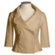 Magaschoni Ultra Stretch Cotton Jacket - Wide Lapels, 3/4 Sleeve (For Women)