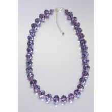 Majestic Faceted Bead Necklace - 20" in Purple - Closeouts