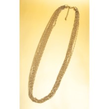 Majestic Multi-Row Mirror Chain Necklace - 28" in Gold - Closeouts
