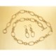 Majestic Oval Chain-Link Necklace and Earring Set