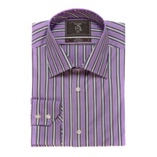 Maker & Company Fancy Multi-Stripe Sport Shirt - Long Sleeve (For Men) in Purple - Closeouts