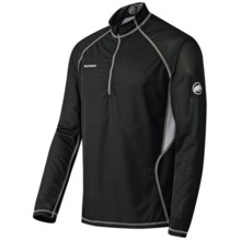 Mammut Active Shirt - Zip Neck, Long Sleeve (For Men) in Black - Closeouts