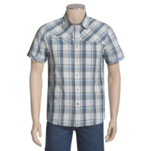 Mammut Michener Shirt - Short Sleeve (For Men) in Cyan/Chocolate - Closeouts