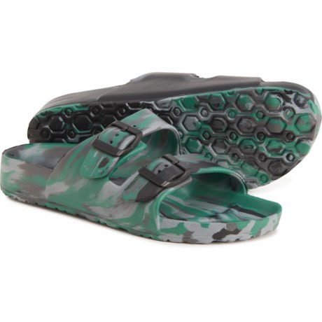 Rockin Marbled Hunnington Slide Sandals (For Men) - ARMY COMBO (L )