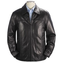 Marc New York by Andrew Marc Carter Coat - Polished Lamb Leather (For Men) in Black - Closeouts
