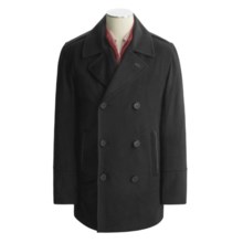 Marc New York by Andrew Marc Julian Pea Coat - Wool-Blend Twill (For Men) in Black - Closeouts