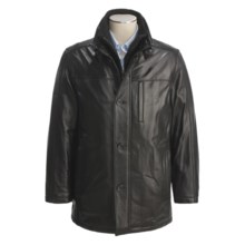Marc New York by Andrew Marc Leather Car Coat - Smooth Lamb, Insulated (For Men) in Black - Closeouts