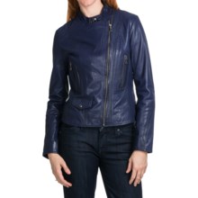 Marc New York Giselle Distressed Leather Jacket (For Women) in Ocean - Closeouts