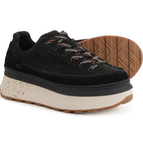 UGG Marin Lace-Up Sneakers - Nubuck (For Women) - BLACK LEATHER (10 )