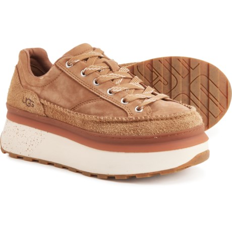UGG Marin Lace-Up Sneakers - Nubuck (For Women) - CHESTNUT LEATHER (8 )