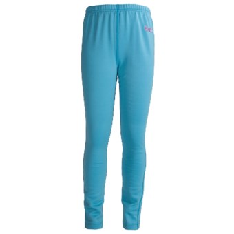 Marker Active Fleece Tights - Base Layer, Heavyweight (For Girls) in Sky