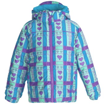 Marker Ariel Jacket - Insulated (Little Girls) in Lilac/Blue Print