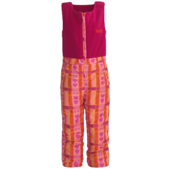 Marker Castle Fleece Bib Overalls - Waterproof, Insulated (For Kids) in Pink/Orange