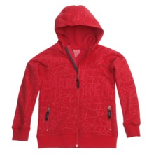 Marker Devo Tech Zip Hoodie Sweatshirt - Fleece Lining (For Boys) in Red - Closeouts