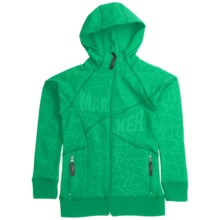 Marker Fantasy Tech Zip Hoodie Sweatshirt - Fleece Lining (For Girls) in Clover Green - Closeouts