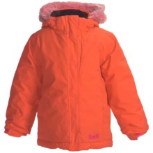 Marker Jasmine Jacket - Insulated (Little Girls) in Orange Crush - Closeouts
