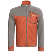 Marker Receptor Fleece Jacket - (For Men) in Orange/Graphhite - Closeouts