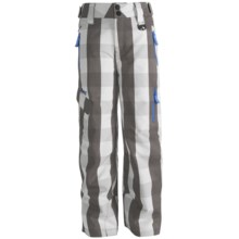Marker Sabre Ski Pants - Insulated (For Boys) in Black Plaid - Closeouts