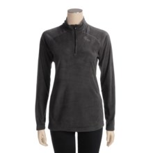 Marker USA Fleece Shirt- Zip Neck, Long Sleeve (For Women) in Black - Closeouts