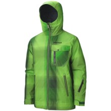 Marmot Flatspin Ski Jacket - Waterproof, Insulated (For Men) in Bright Grass Plaid - Closeouts