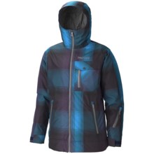 Marmot Flatspin Ski Jacket - Waterproof, Insulated (For Men) in Navy Plaid - Closeouts