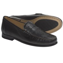 Martin Dingman Pierson Leather Shoes - Handsewn, Penny Loafers (For Men) in Black Pebble - Closeouts
